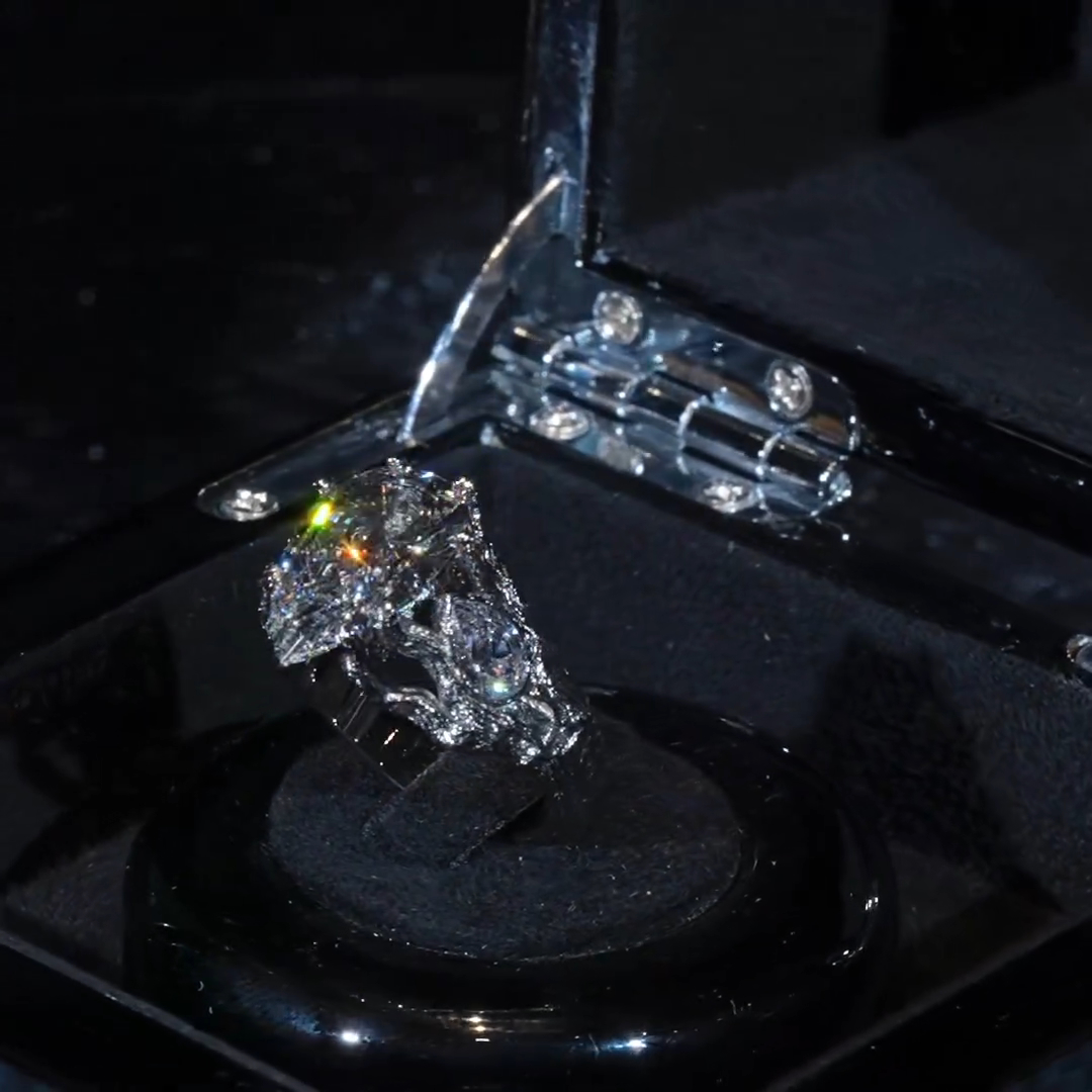 8ct Pear-shaped Diamond Sterling Silver Handmade Ring