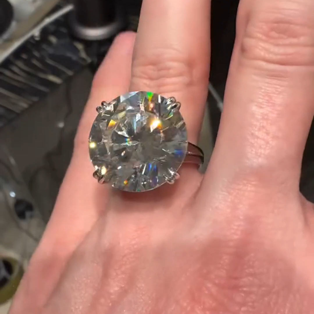 12ct Round Cut Diamond Handmade Sterling Silver Ring