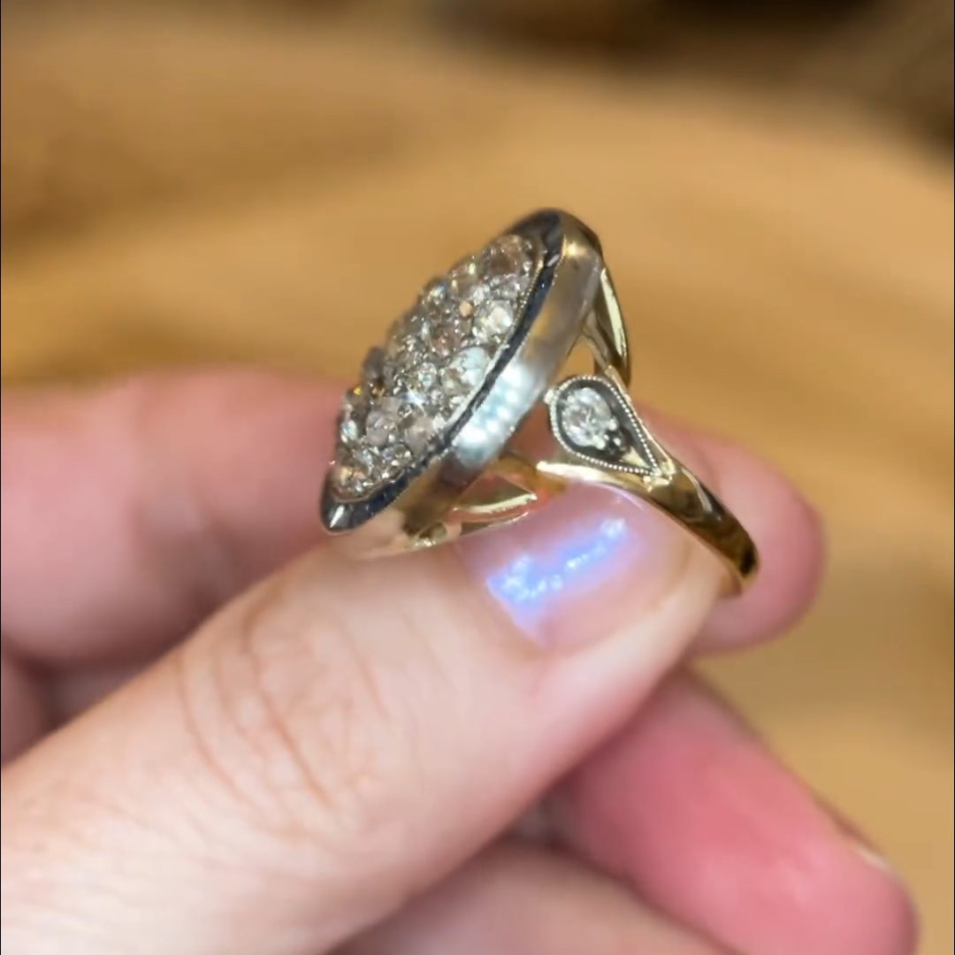 10ctw Cushion Cut Zircon Handmade Sterling Silver Plated Yellow Gold Ring