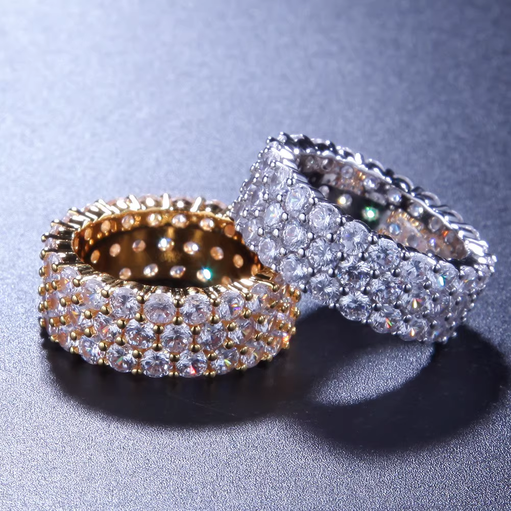 Men's Zircon Cuban Ring Hip Hop Ring