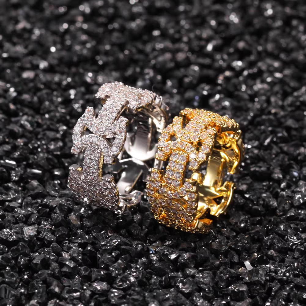 Men's Zircon Cuban Ring Hip Hop Ring