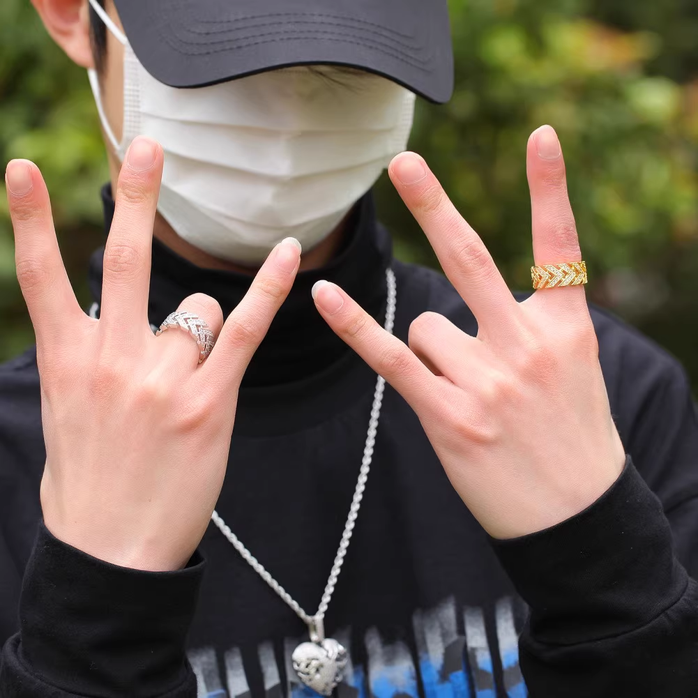 Men's Zircon Cuban Ring Hip Hop Ring