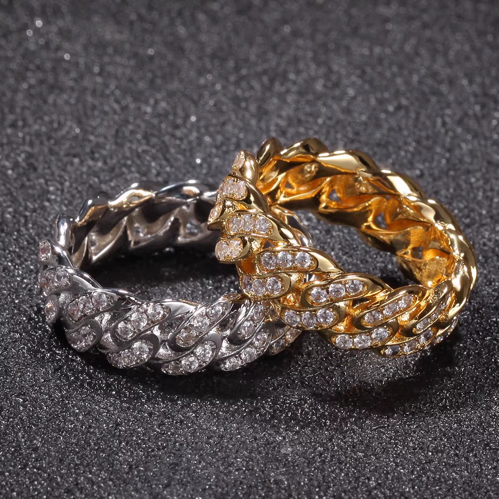 Men's Zircon Cuban Ring Hip Hop Ring