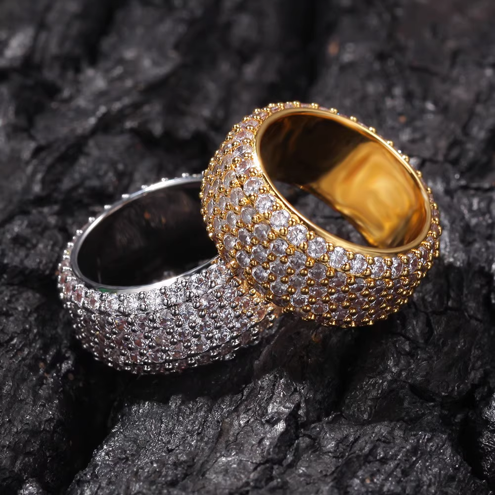 Men's Zircon Cuban Ring Hip Hop Ring