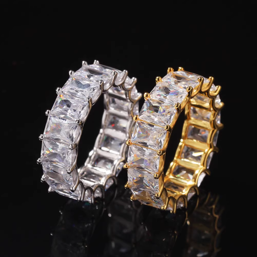 Men's Zircon Cuban Ring Hip Hop Ring