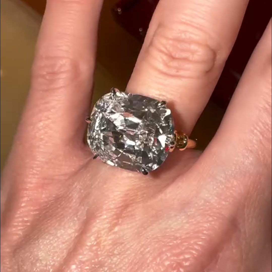 6ct cushion-cut diamond sterling silver plated yellow gold handmade ring