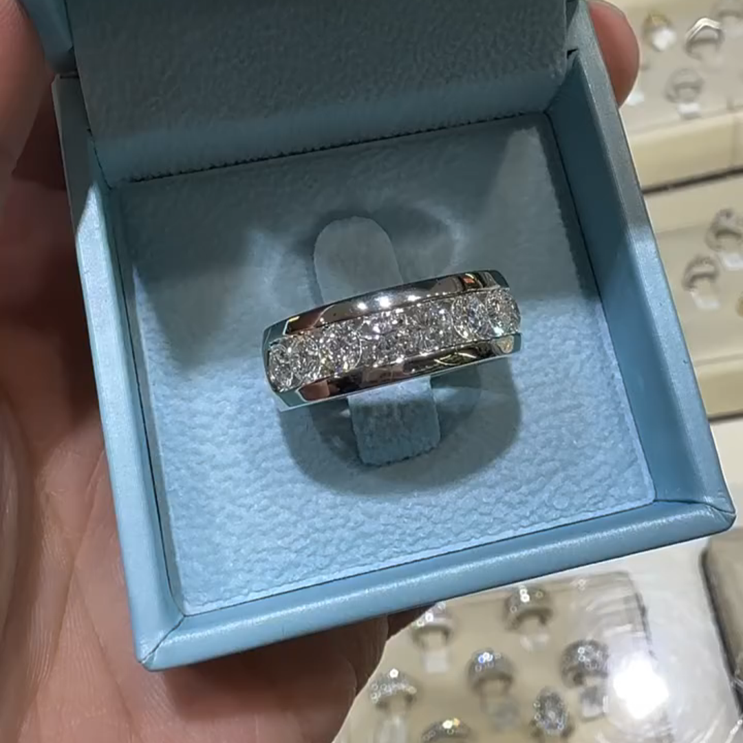 2ct Round Cut Zircon Sterling Silver Ring