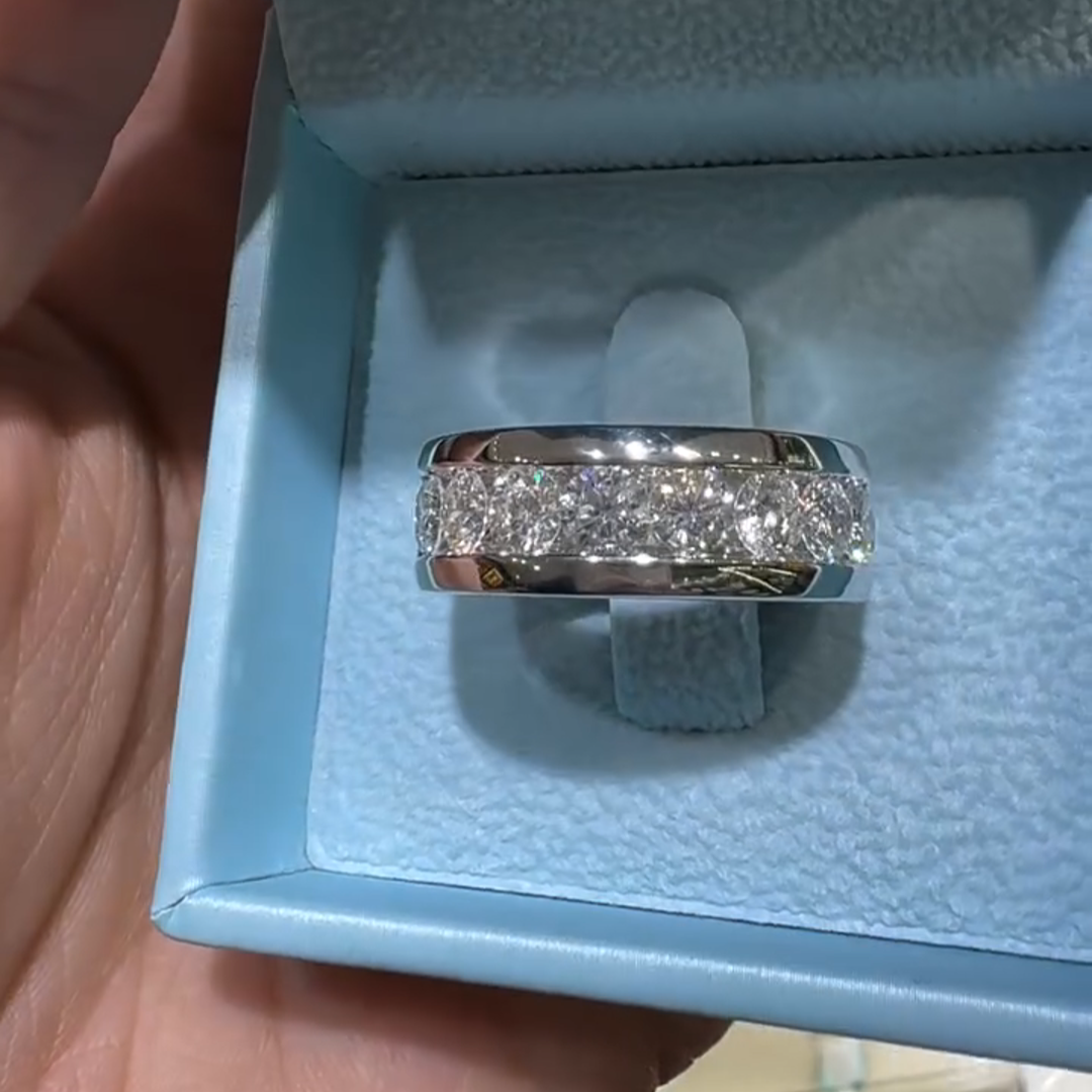 2ct Round Cut Zircon Sterling Silver Ring