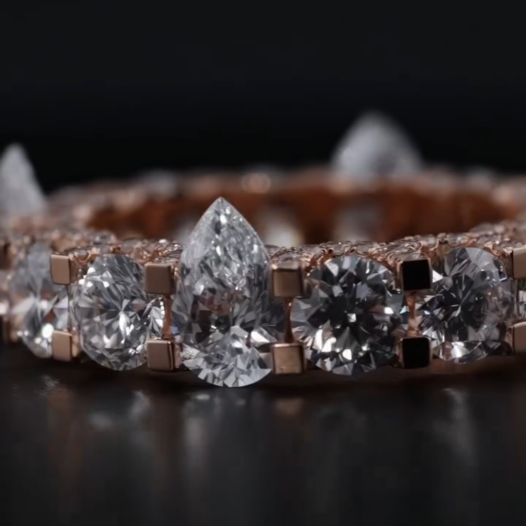 3ct Oval-cut Zircon Handmade Sterling Silver And Rose Gold-plated Ring