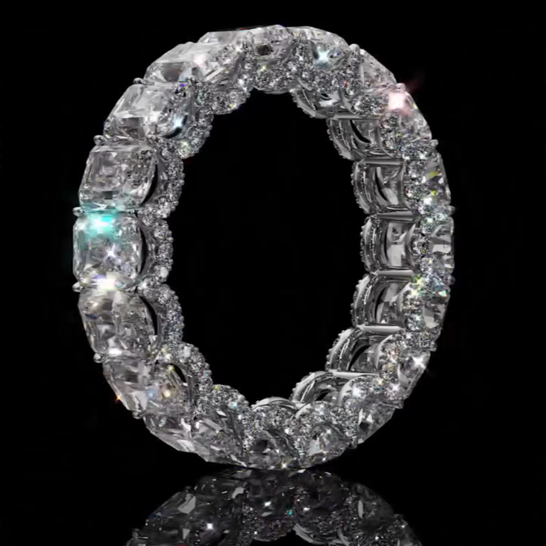 4ct Princess Cut Zircon Sterling Silver Handmade Ring