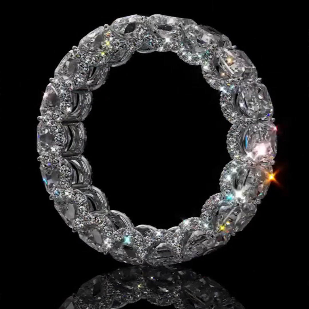 4ct Princess Cut Zircon Sterling Silver Handmade Ring