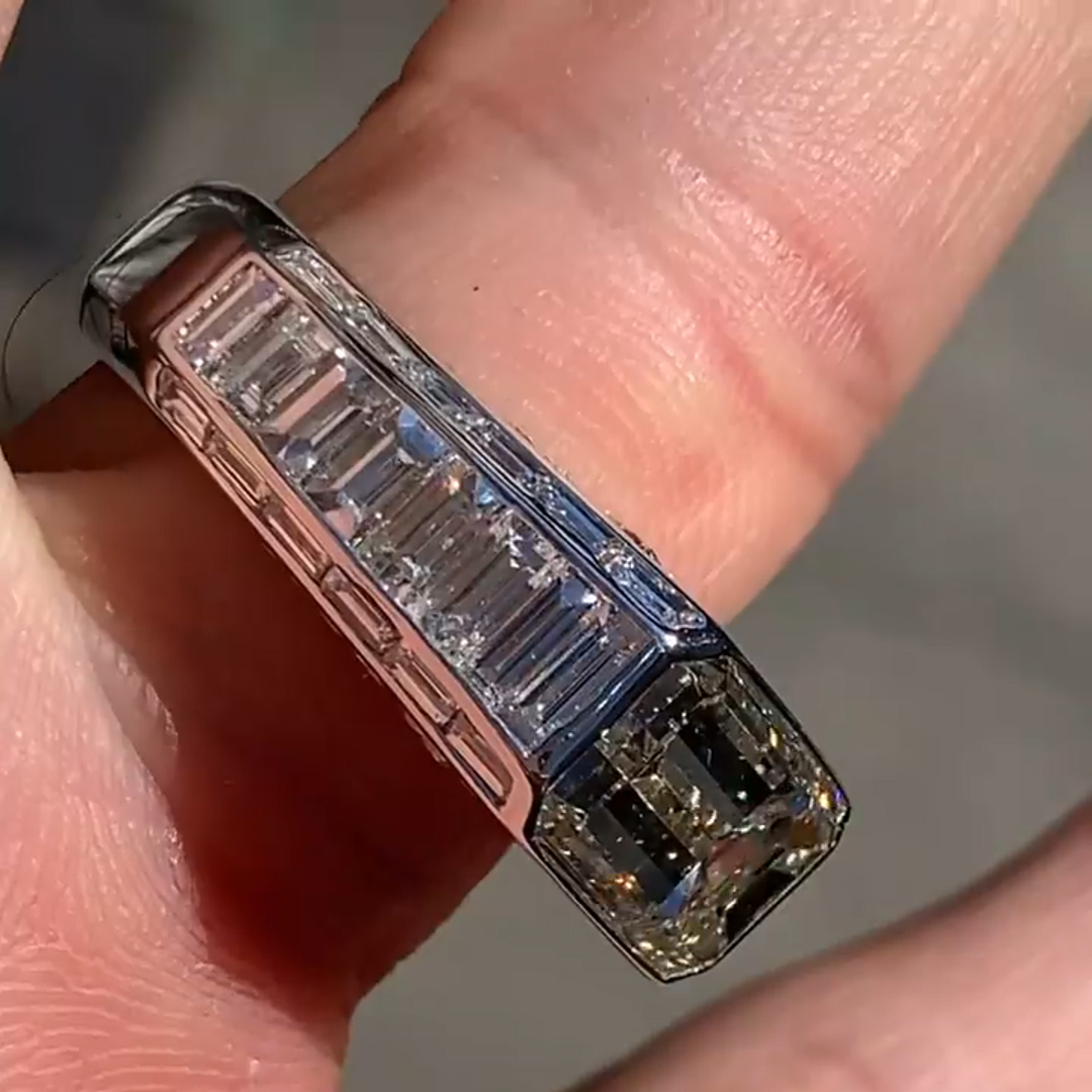 5ct Cushion-cut Sterling Silver Handmade Ring