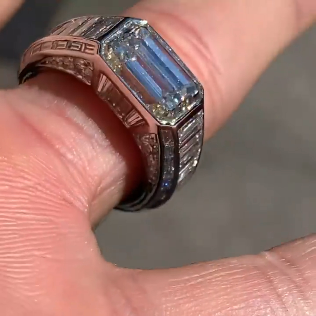 5ct Cushion-cut Sterling Silver Handmade Ring