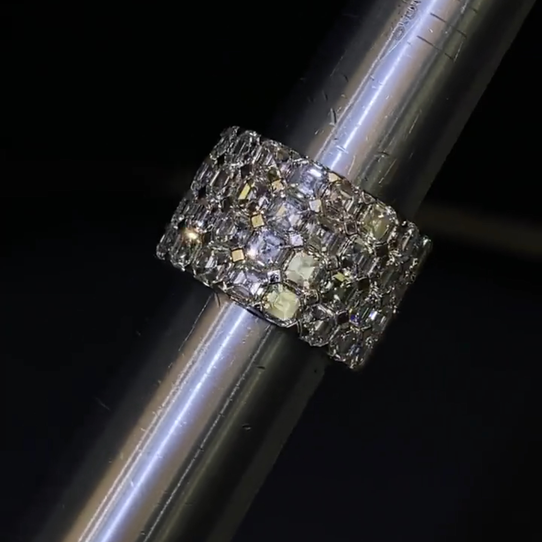 10ct Cushion-cut Sterling Silver Handmade Ring