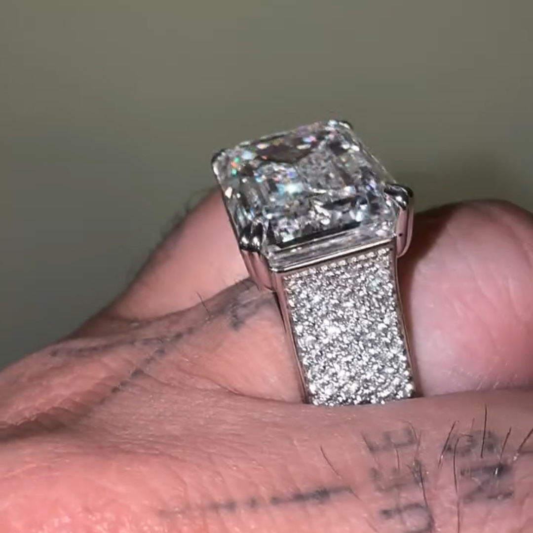 15ct Emerald-cut Sterling Silver Handmade Ring