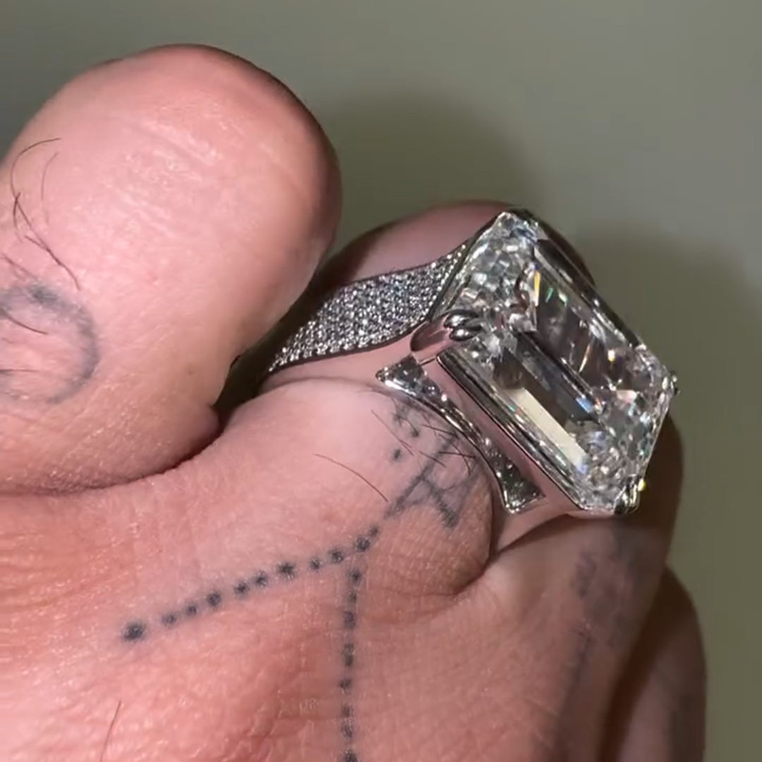 15ct Emerald-cut Sterling Silver Handmade Ring