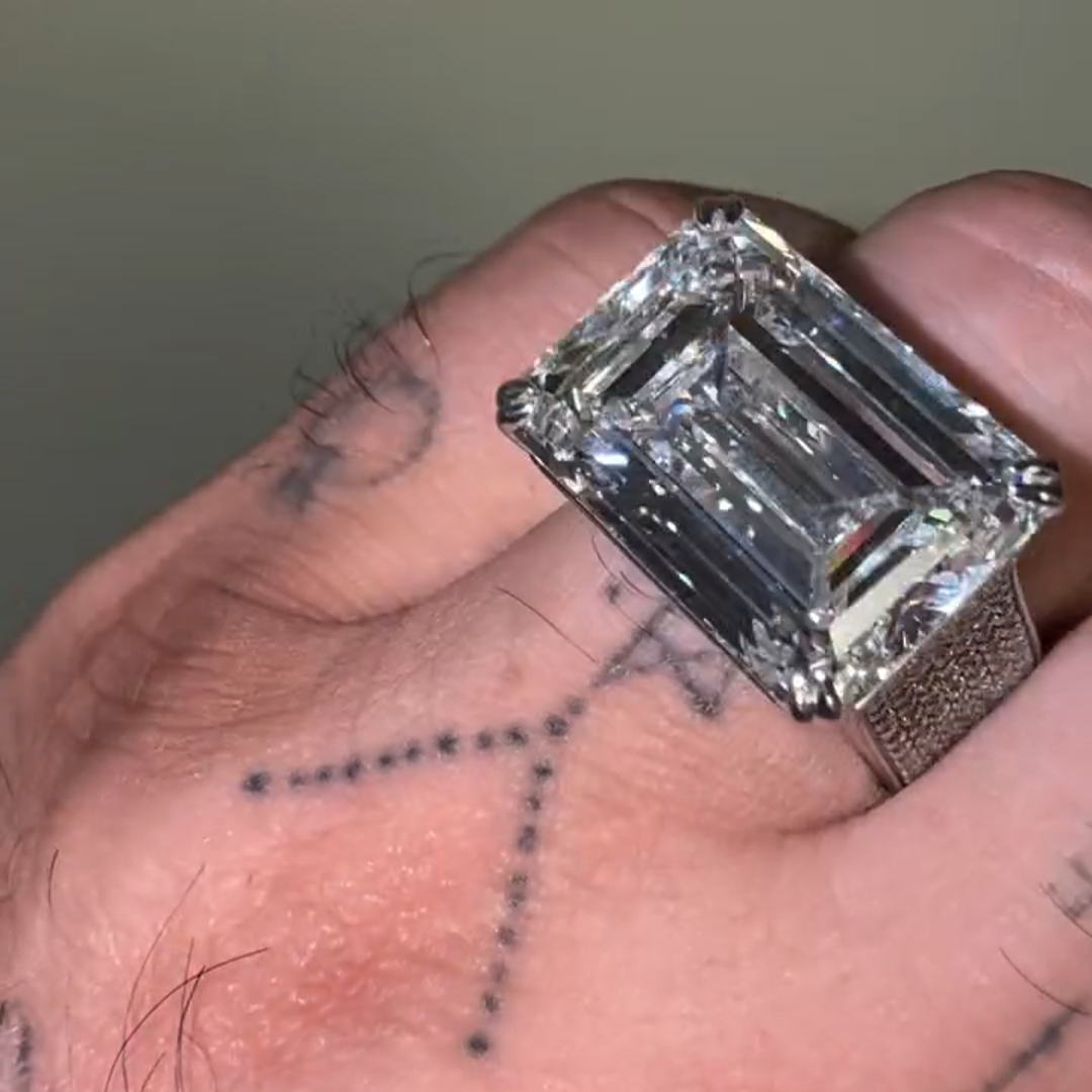 15ct Emerald-cut Sterling Silver Handmade Ring