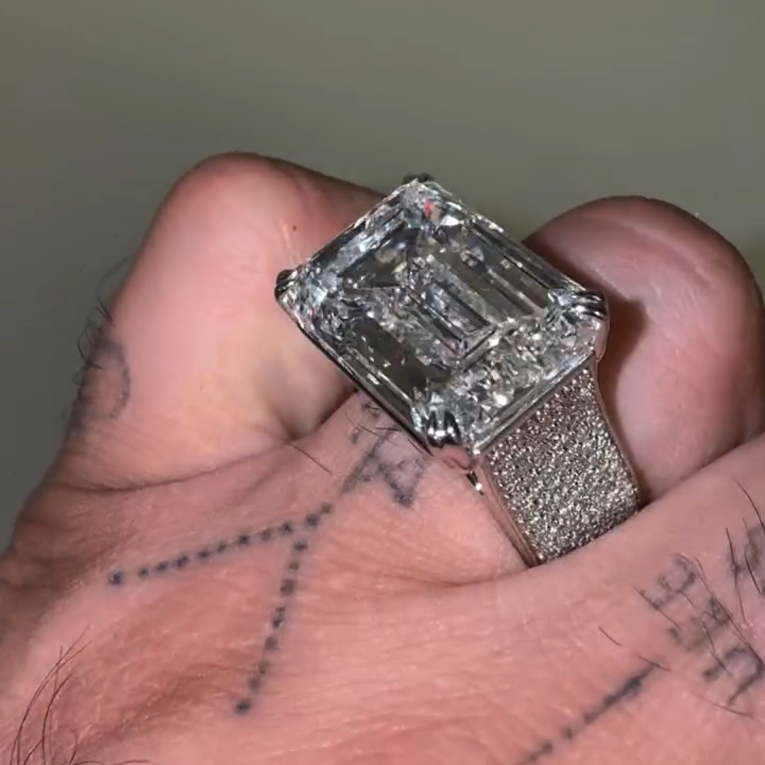 15ct Emerald-cut Sterling Silver Handmade Ring