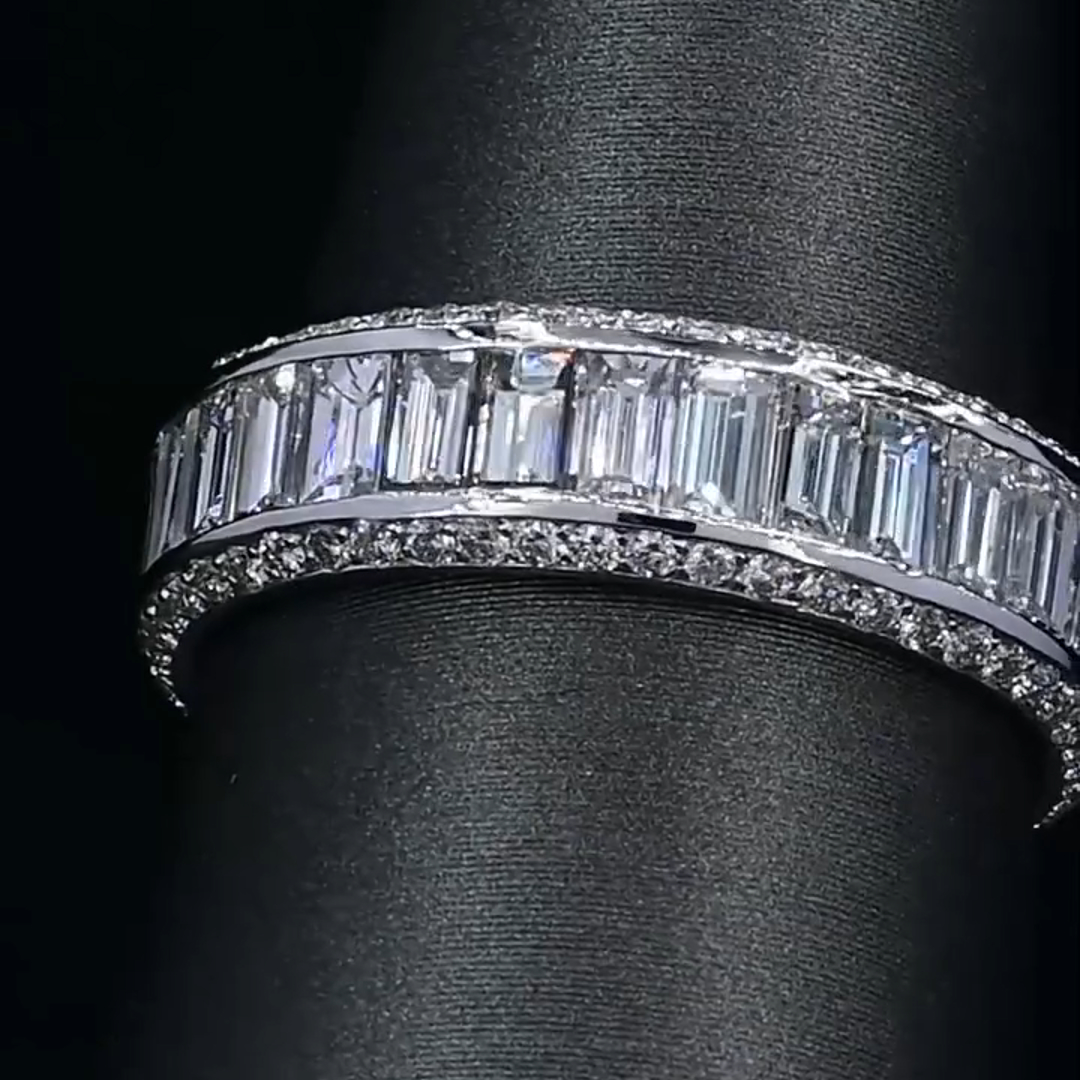 2ct Cushion-cut Zircon Sterling Silver Handmade Ring