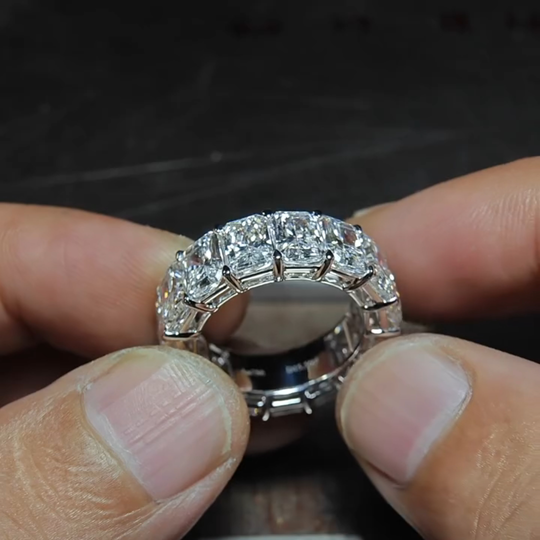 3ct Princess Cut Zircon Sterling Silver Handmade Ring