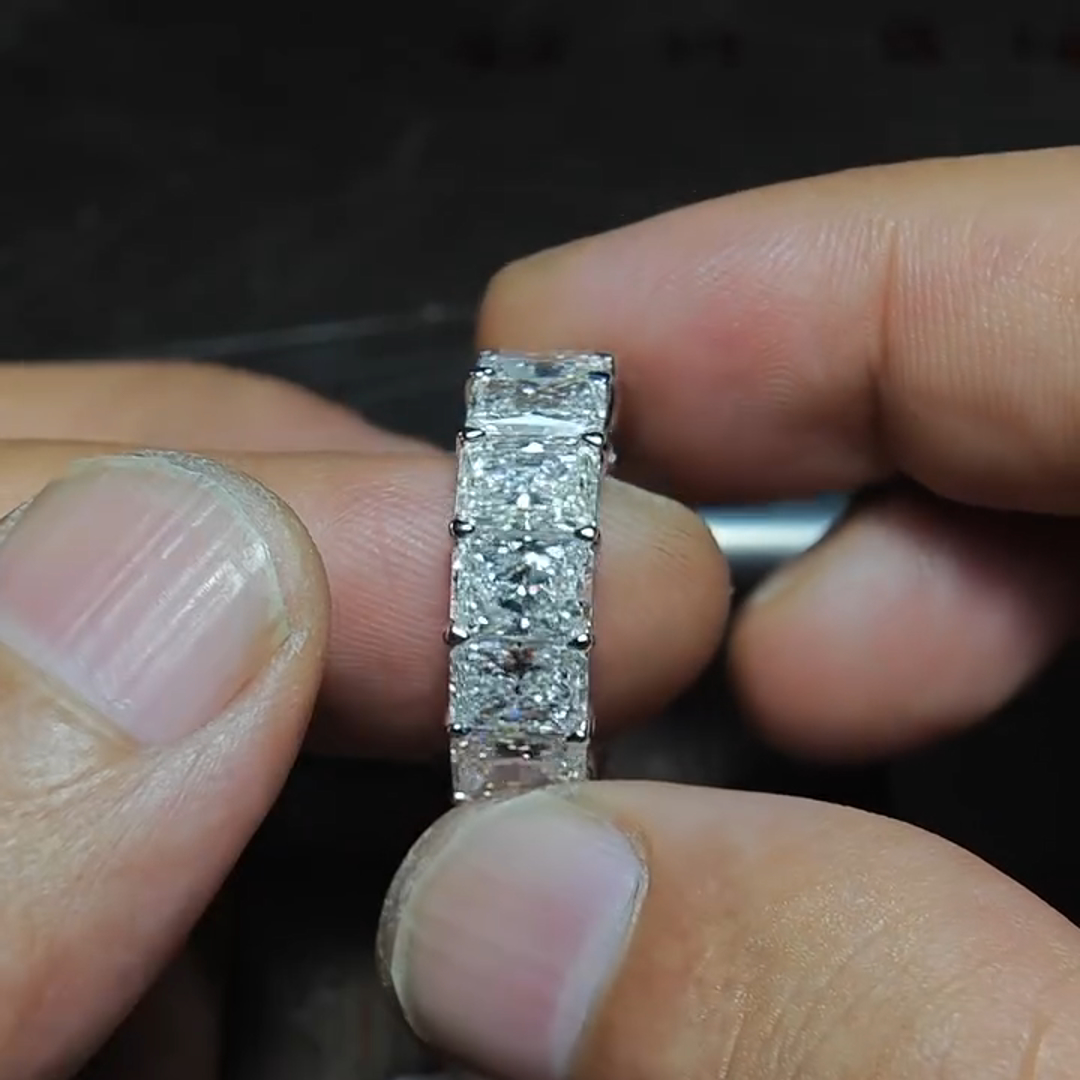 3ct Princess Cut Zircon Sterling Silver Handmade Ring