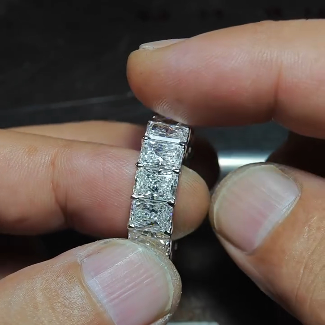 3ct Princess Cut Zircon Sterling Silver Handmade Ring