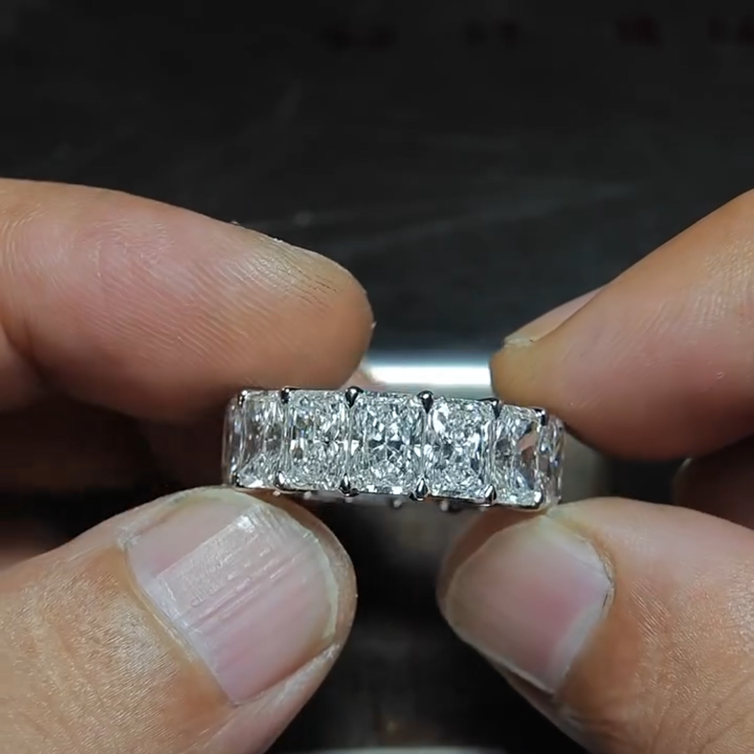 3ct Princess Cut Zircon Sterling Silver Handmade Ring