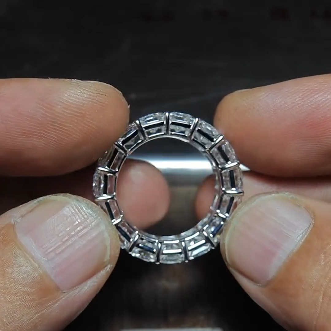 3ct Princess Cut Zircon Sterling Silver Handmade Ring