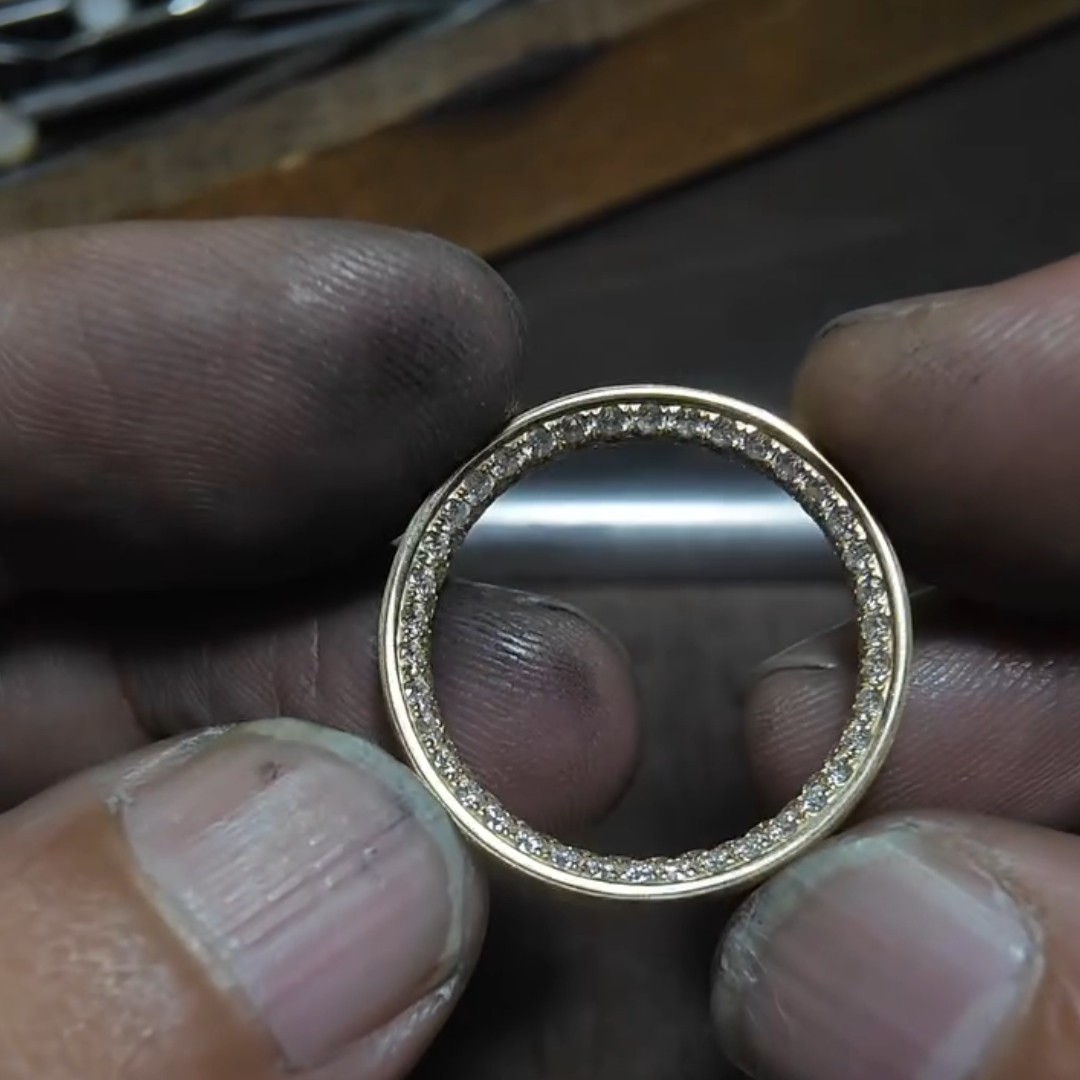 2ct Round-cut Zircon Handmade Sterling Silver And Yellow Gold Plated Ring