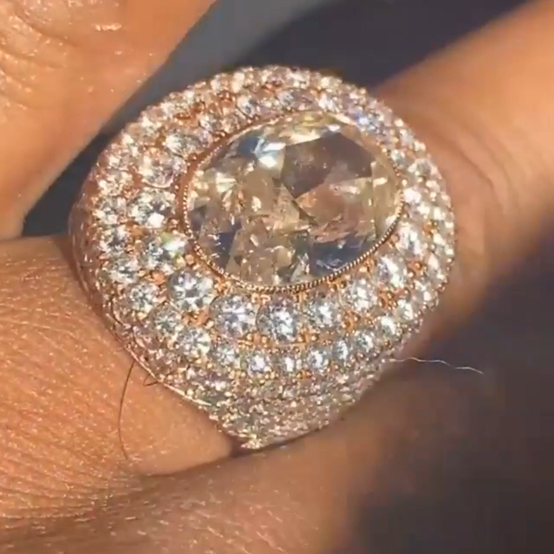 6ct Oval-cut Sterling Silver Handmade Ring