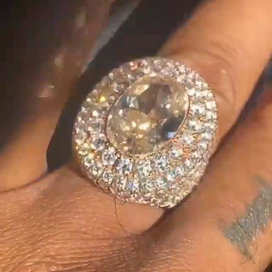 6ct Oval-cut Sterling Silver Handmade Ring