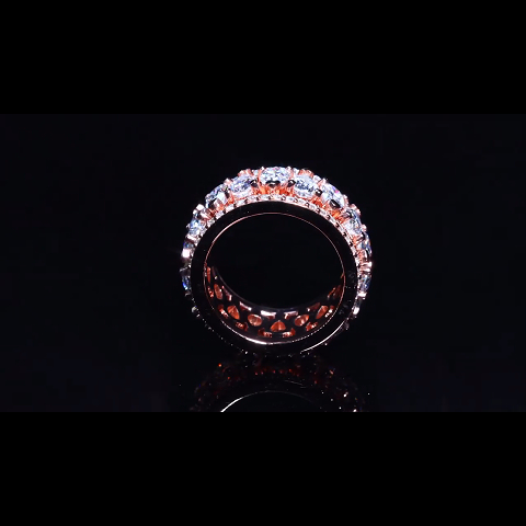 3ct Pear-shaped Zircon Sterling Silver Rose Gold Plated Handmade Ring
