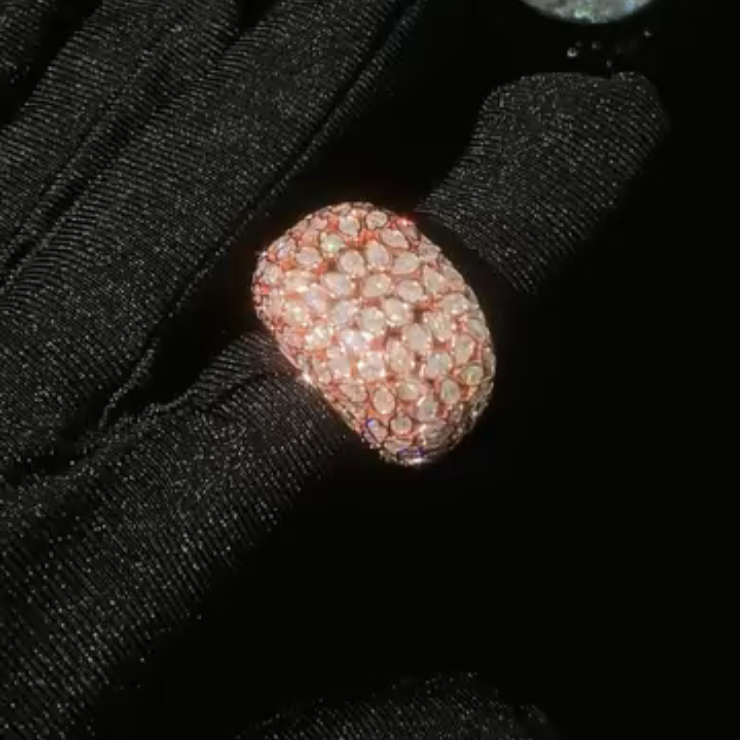 5ct Pear-shaped Zircon Sterling Silver Rose Gold Plated Handmade Ring