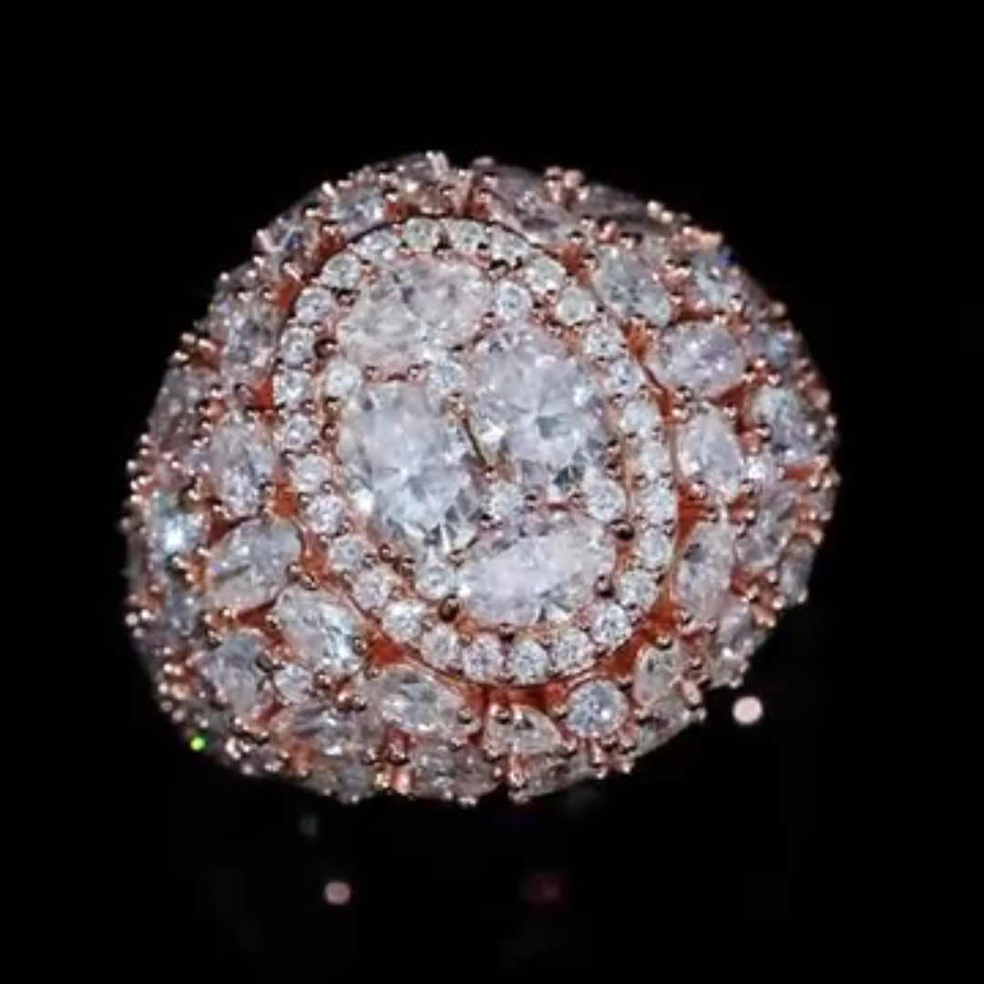 6ct Oval-cut Zircon Sterling Silver Handmade Ring