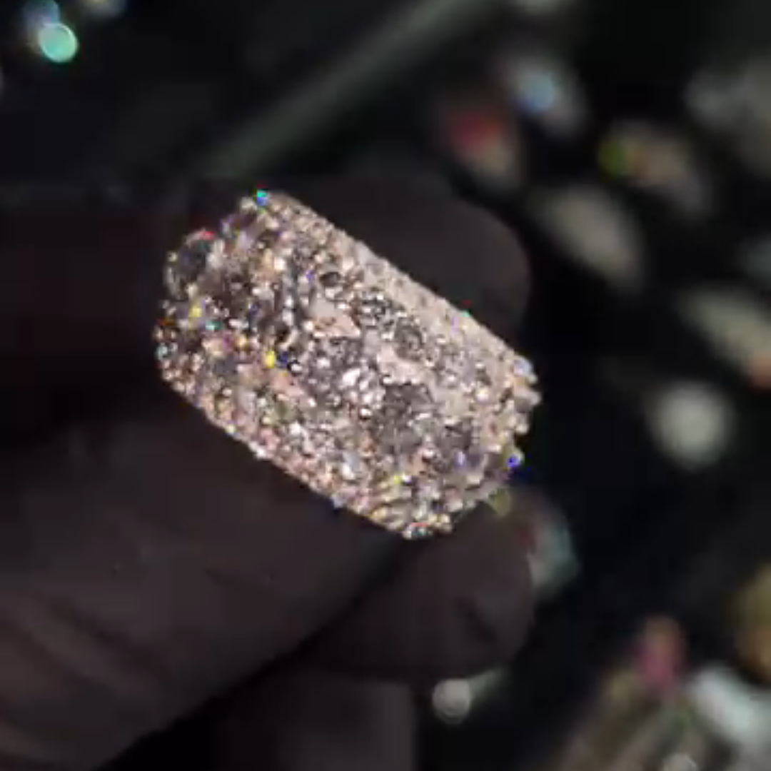 5ct Round-cut Zircon Sterling Silver Handmade Ring