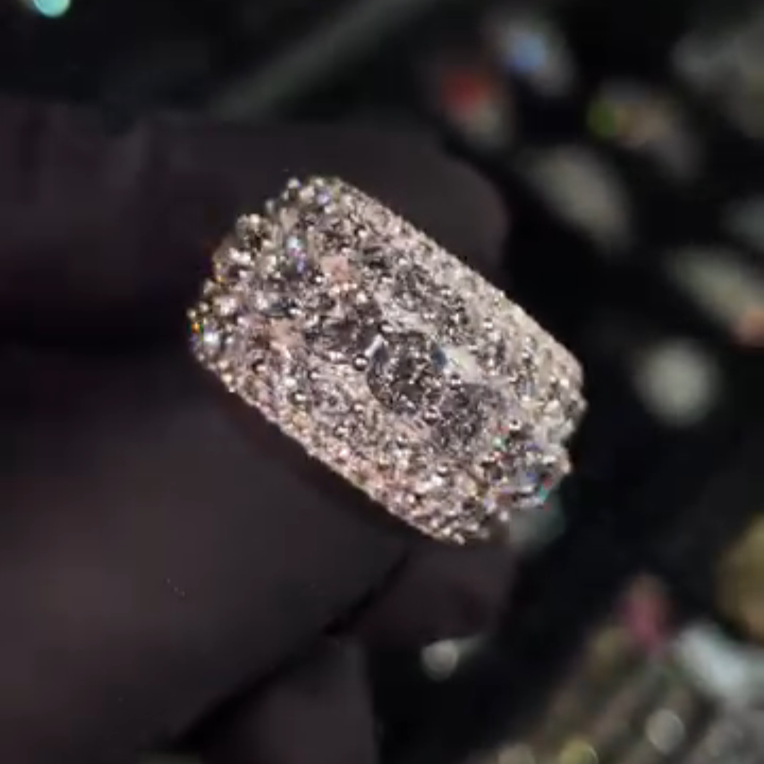 5ct Round-cut Zircon Sterling Silver Handmade Ring