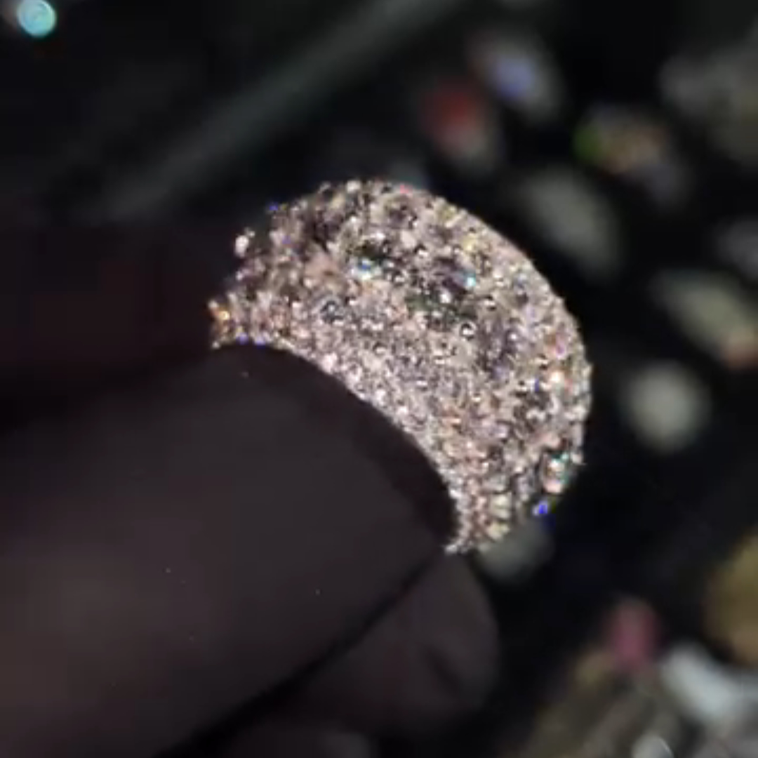 5ct Round-cut Zircon Sterling Silver Handmade Ring