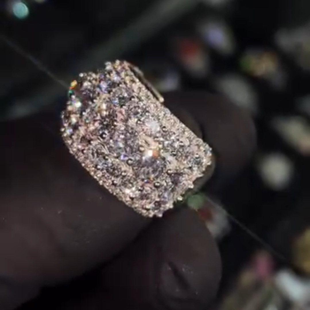 5ct Round-cut Zircon Sterling Silver Handmade Ring