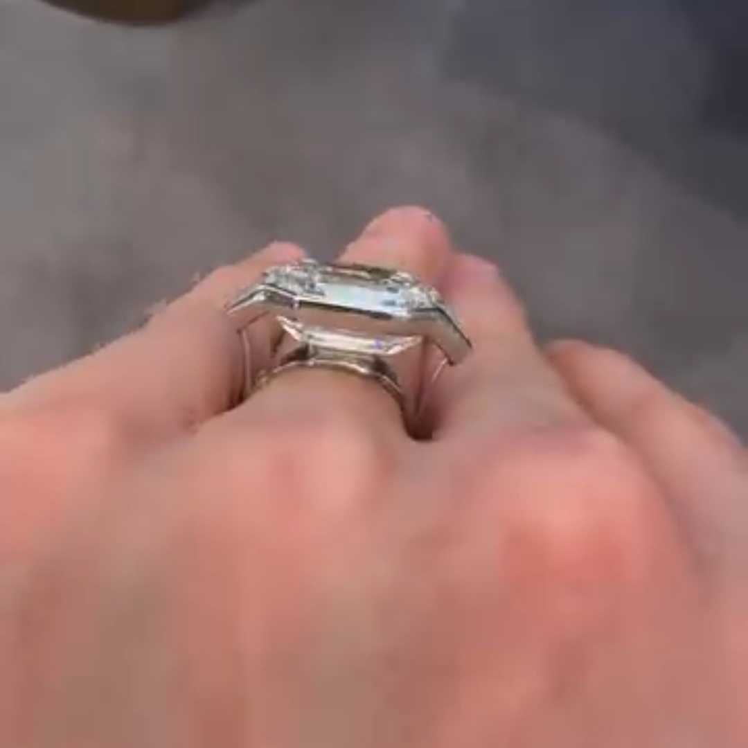 6ct Emerald-Cut Sterling Silver Luxury Handmade Ring