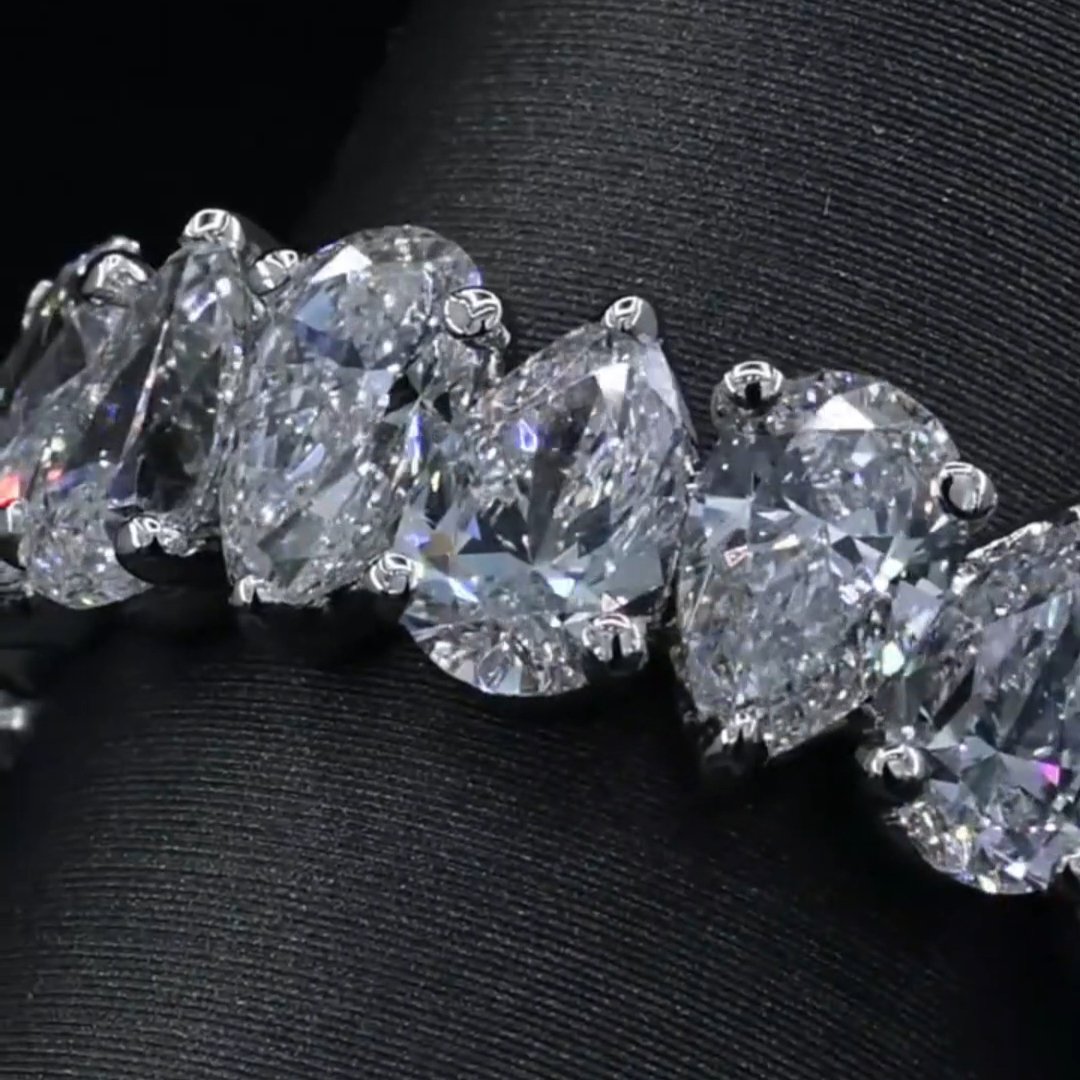 3ct Pear Cut Sterling Silver Luxury Handcrafted Ring