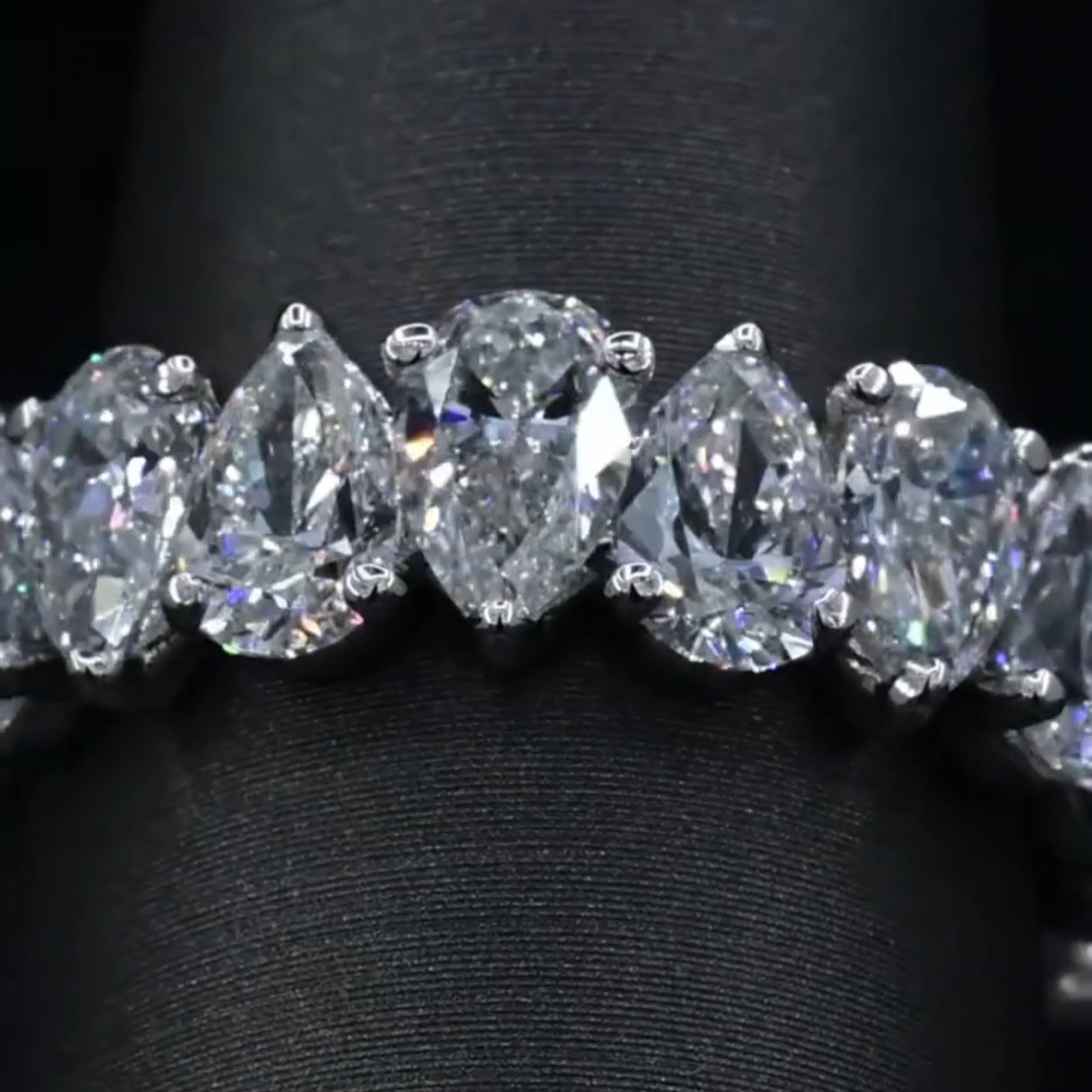 3ct Pear Cut Sterling Silver Luxury Handcrafted Ring