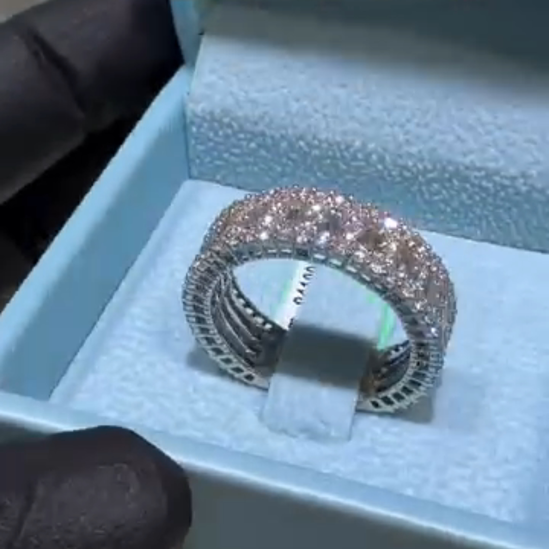 3ct Round-cut Sterling Silver Handmade Ring