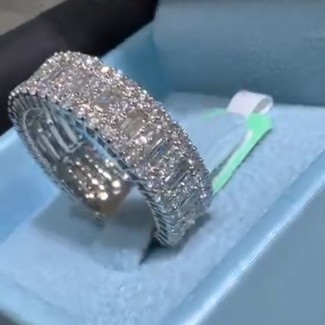 3ct Round-cut Sterling Silver Handmade Ring