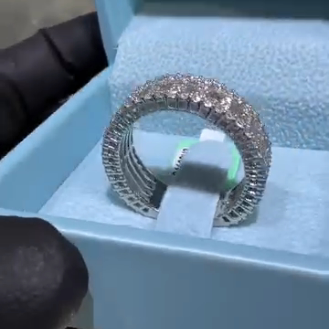 3ct Round-cut Sterling Silver Handmade Ring