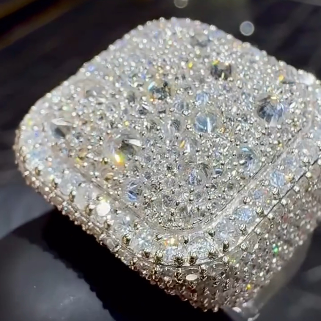 8ct Tapered Cut  Sterling Silver Handmade Ring