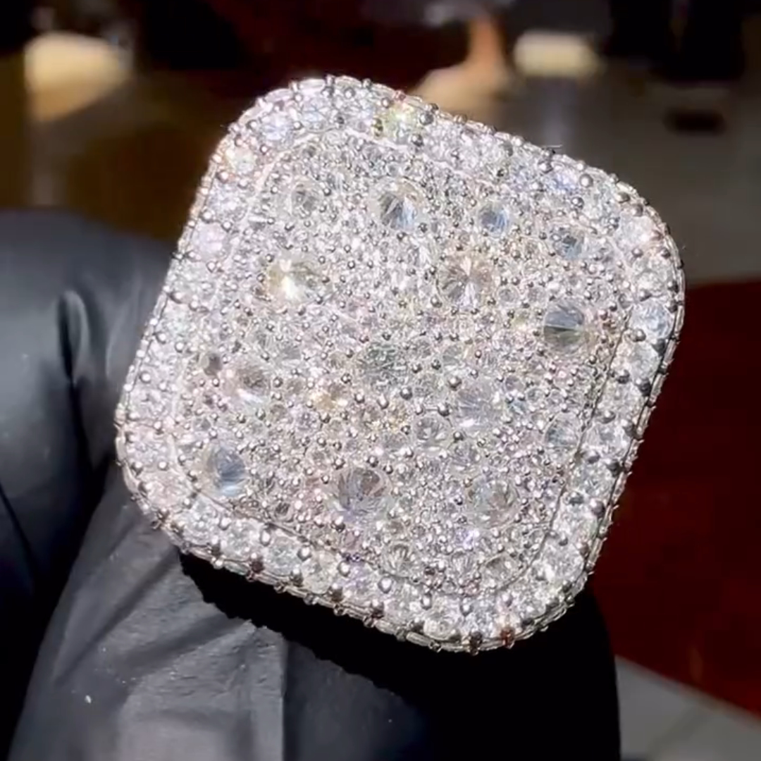 8ct Tapered Cut  Sterling Silver Handmade Ring