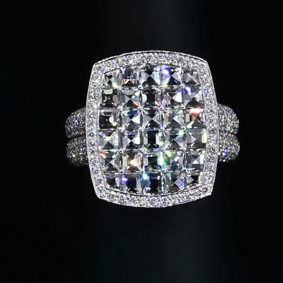 4ct Laser-cut Sterling Silver Handmade Ring