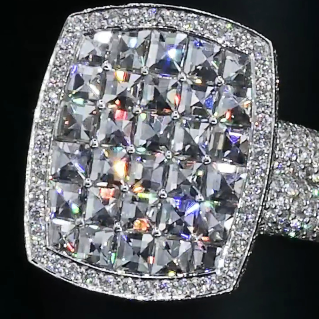 4ct Laser-cut Sterling Silver Handmade Ring