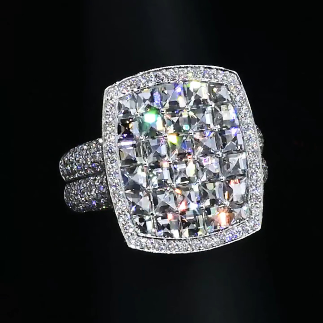 4ct Laser-cut Sterling Silver Handmade Ring