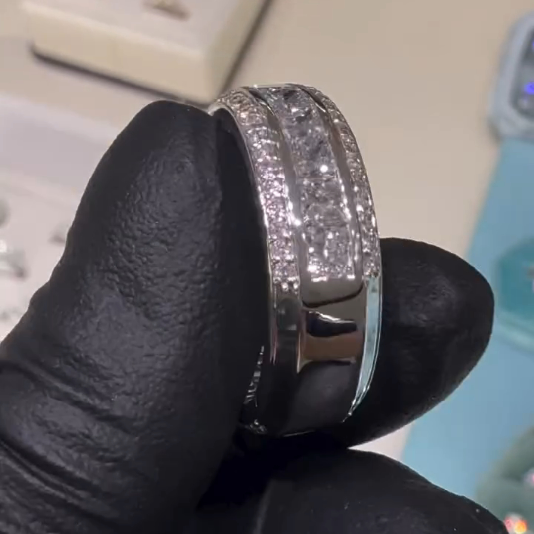 2ct Princess Cut Sterling Silver Handmade Ring